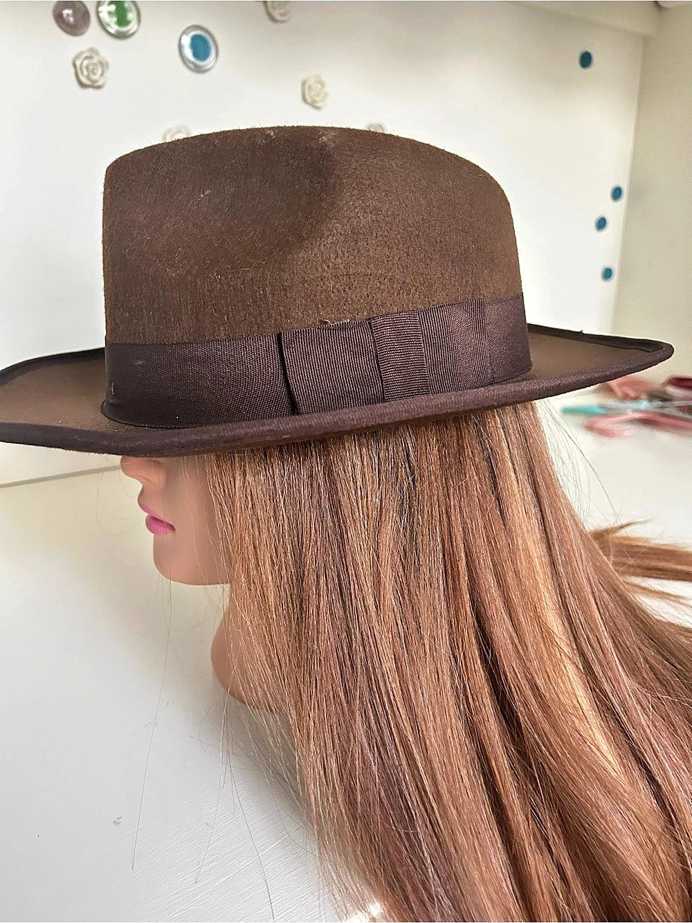 Brown Fedora costume, accessory Hat
